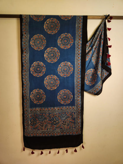 Ajrakh Modal Silk Stole
