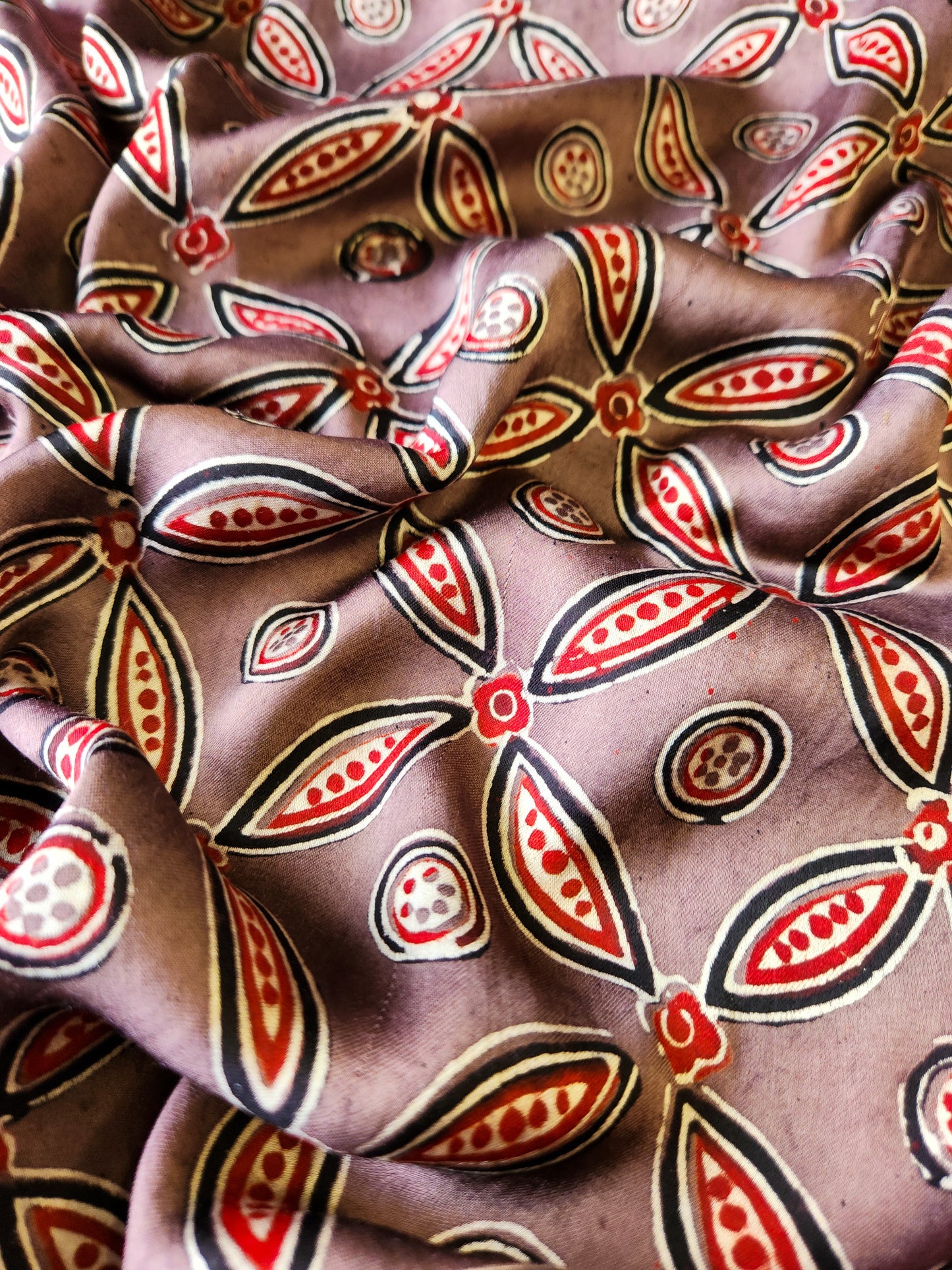 Ajrakh Modal Silk Stole