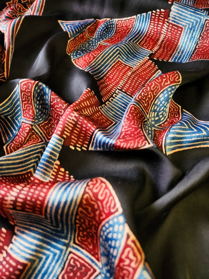 Ajrakh Modal Silk Stole