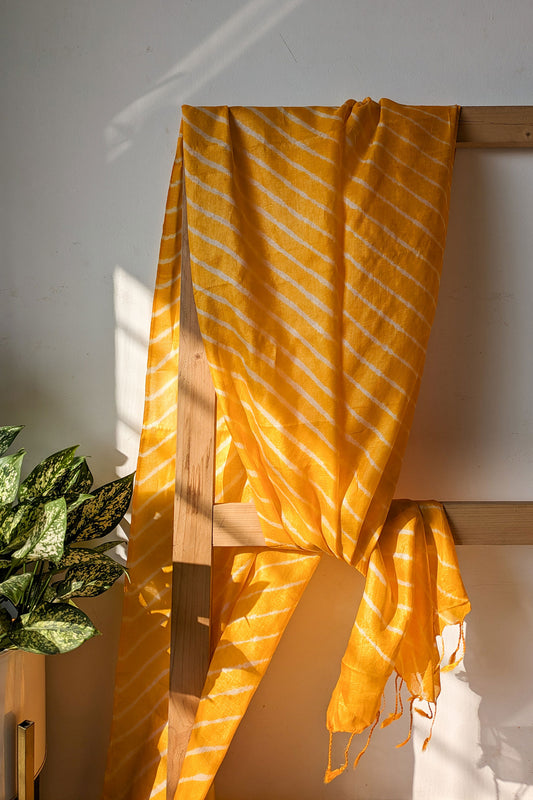 Leheriya Tussar Silk Stole