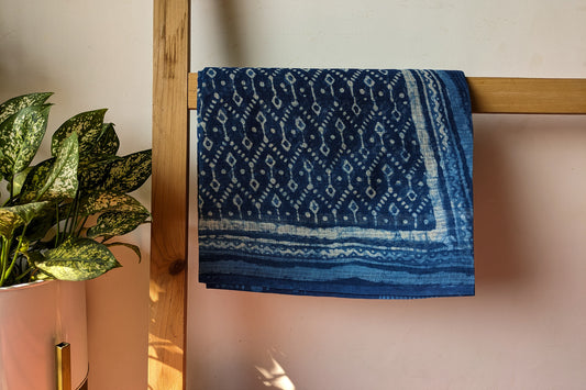 Handcrafted Dabu Kota Doria Saree