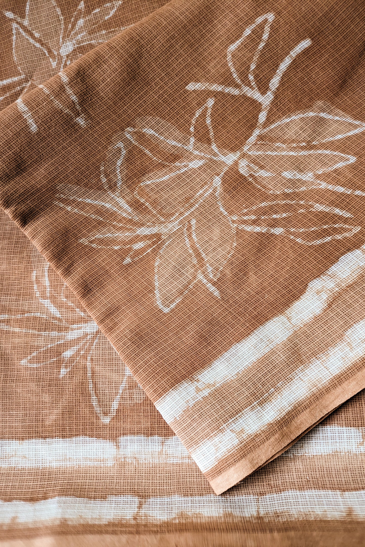 Handcrafted Dabu Kota Doria Saree