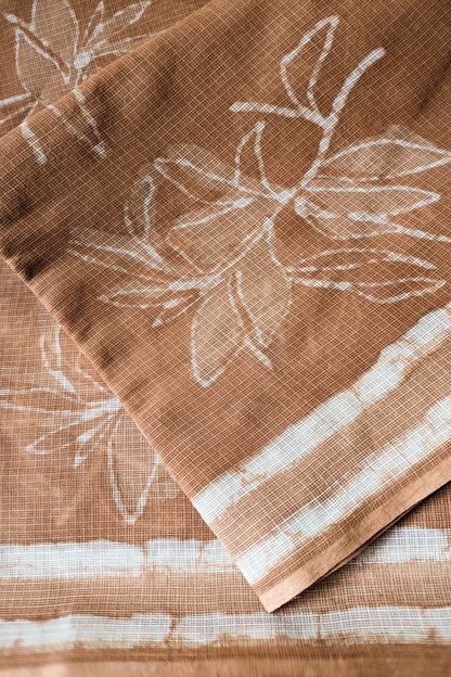 Handcrafted Dabu Kota Doria Saree